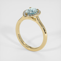 2.20 Ct. Green Sapphire Ring, 18K Yellow Gold 2
