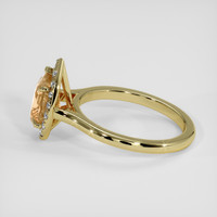 2.32 Ct. Padparadscha Sapphire Ring, 18K Yellow Gold 4