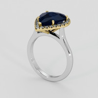 5.15 Ct. Blue Sapphire Ring, 14K Yellow & White 2