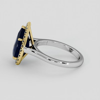 5.15 Ct. Blue Sapphire Ring, 14K Yellow & White 4