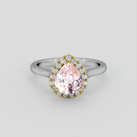 1.88 Ct. Pink Sapphire Ring, 18K Yellow & White 1