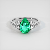 1.69 Ct. Emerald Ring, Platinum 950 1