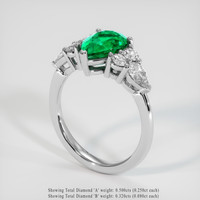 1.69 Ct. Emerald Ring, Platinum 950 2