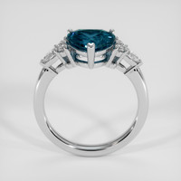 2.40 Ct. Greenish Blue Sapphire Ring, Platinum 950 3