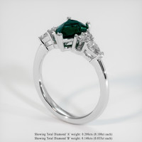 1.16 Ct. Sapphire Ring, Platinum 950 2