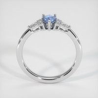 0.73 Ct. Blue Sapphire Ring, 14K White Gold 3