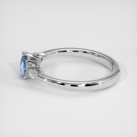 0.73 Ct. Blue Sapphire Ring, 14K White Gold 4