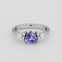 1.19 Ct. Violet Sapphire Ring, 18K White Gold 1