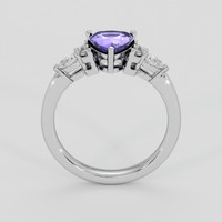 1.19 Ct. Violet Sapphire Ring, 18K White Gold 3