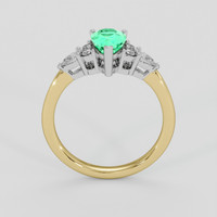 1.01 Ct. Emerald Ring, 18K White & Yellow 3