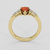 1.05 Ct. Orange Sapphire Ring, 10K Yellow Gold 3