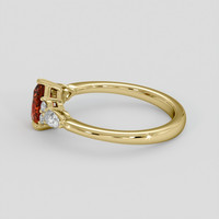 1.05 Ct. Orange Sapphire Ring, 10K Yellow Gold 4