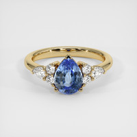1.49 Ct. Blue Sapphire Ring, 14K Yellow Gold 1