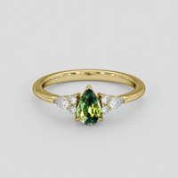 1.10 Ct. Bi Color Sapphire Ring, 14K Yellow Gold 1