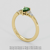 1.10 Ct. Bi Color Sapphire Ring, 14K Yellow Gold 2