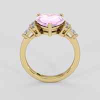 3.13 Ct. Pink Sapphire Ring, 14K Yellow Gold 3