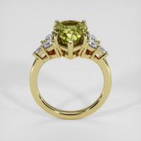 6.05 Ct. Yellowish Green Sapphire Ring, 14K Yellow Gold 3