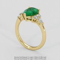 2.04 Ct. Emerald Ring, 18K Yellow Gold 2