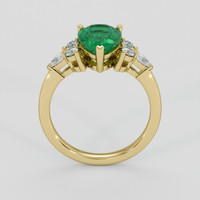 2.04 Ct. Emerald Ring, 18K Yellow Gold 3
