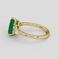 2.04 Ct. Emerald Ring, 18K Yellow Gold 4