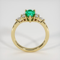 0.95 Ct. Emerald Ring, 18K Yellow Gold 3