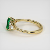 0.95 Ct. Emerald Ring, 18K Yellow Gold 4