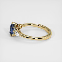 0.92 Ct. Blue Sapphire Ring, 18K Yellow Gold 4