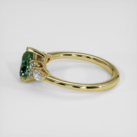 1.51 Ct. Bluish Green Sapphire Ring, 18K Yellow Gold 4
