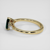 1.30 Ct. Bluish Green Sapphire Ring, 18K Yellow Gold 4