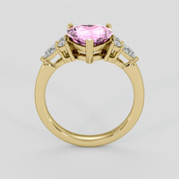 2.19 Ct. Pink Sapphire Ring, 18K Yellow Gold 3