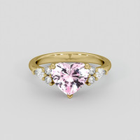 2.52 Ct. Pink Sapphire Ring, 18K Yellow Gold 1