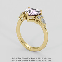 2.52 Ct. Pink Sapphire Ring, 18K Yellow Gold 2