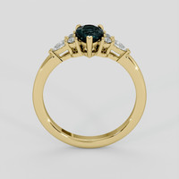 1.24 Ct. Greenish Blue Sapphire Ring, 18K Yellow Gold 3