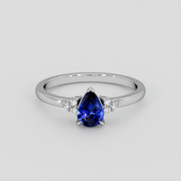 0.93 Ct. Blue Sapphire Ring, Platinum 950 1