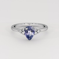 0.97 Ct. Violet Sapphire Ring, Platinum 950 1