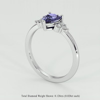 0.97 Ct. Violet Sapphire Ring, Platinum 950 2