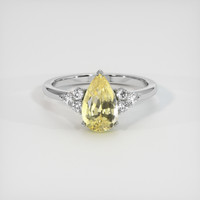 2.22 Ct. Yellow Sapphire Ring, Platinum 950 1
