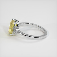 2.22 Ct. Yellow Sapphire Ring, Platinum 950 4