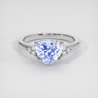 1.63 Ct. Blue Sapphire Ring, Platinum 950 1