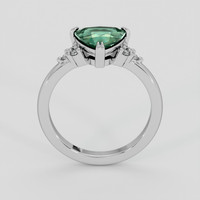 1.40 Ct. Bluish Green Sapphire Ring, Platinum 950 3