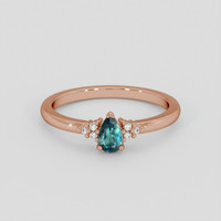 0.32 Ct. Alexandrite Ring, 14K Rose Gold 1