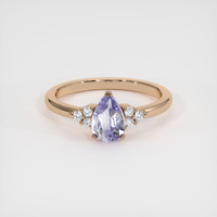 0.89 Ct. Sapphire Ring, 14K Rose Gold 1