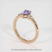 0.89 Ct. Sapphire Ring, 14K Rose Gold 2