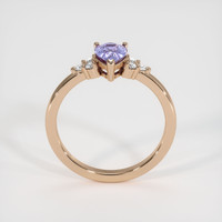 0.89 Ct. Purple Sapphire Ring, 14K Rose Gold 3
