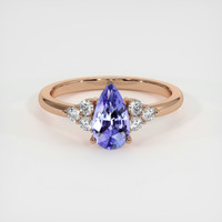 1.30 Ct. Violet Sapphire Ring, 14K Rose Gold 1