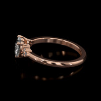 1.10 Ct. White Sapphire Ring, 14K Rose Gold 4