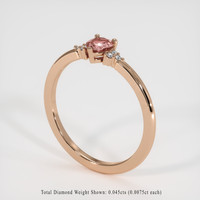 0.49 Ct. Padparadscha Sapphire Ring, 14K Rose Gold 2