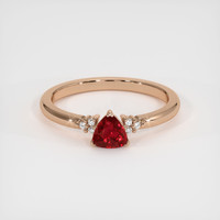 0.67 Ct. Ruby Ring, 18K Rose Gold 1