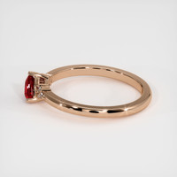 0.67 Ct. Ruby Ring, 18K Rose Gold 4