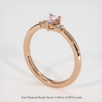 0.52 Ct. Sapphire Ring, 18K Rose Gold 2
